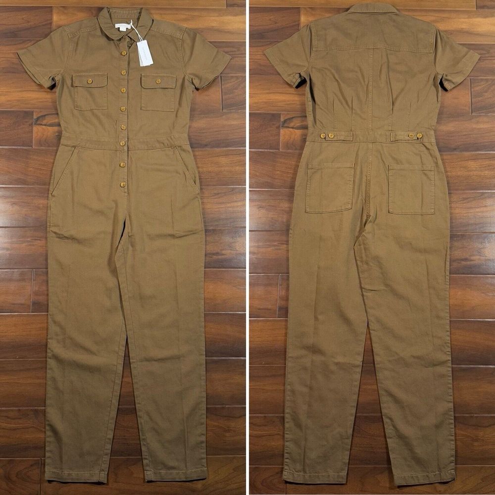 Outerknown‎ Women's Size XS Bronzed Brown S.E.A. Short Sleeve Jumpsuit Coveralls